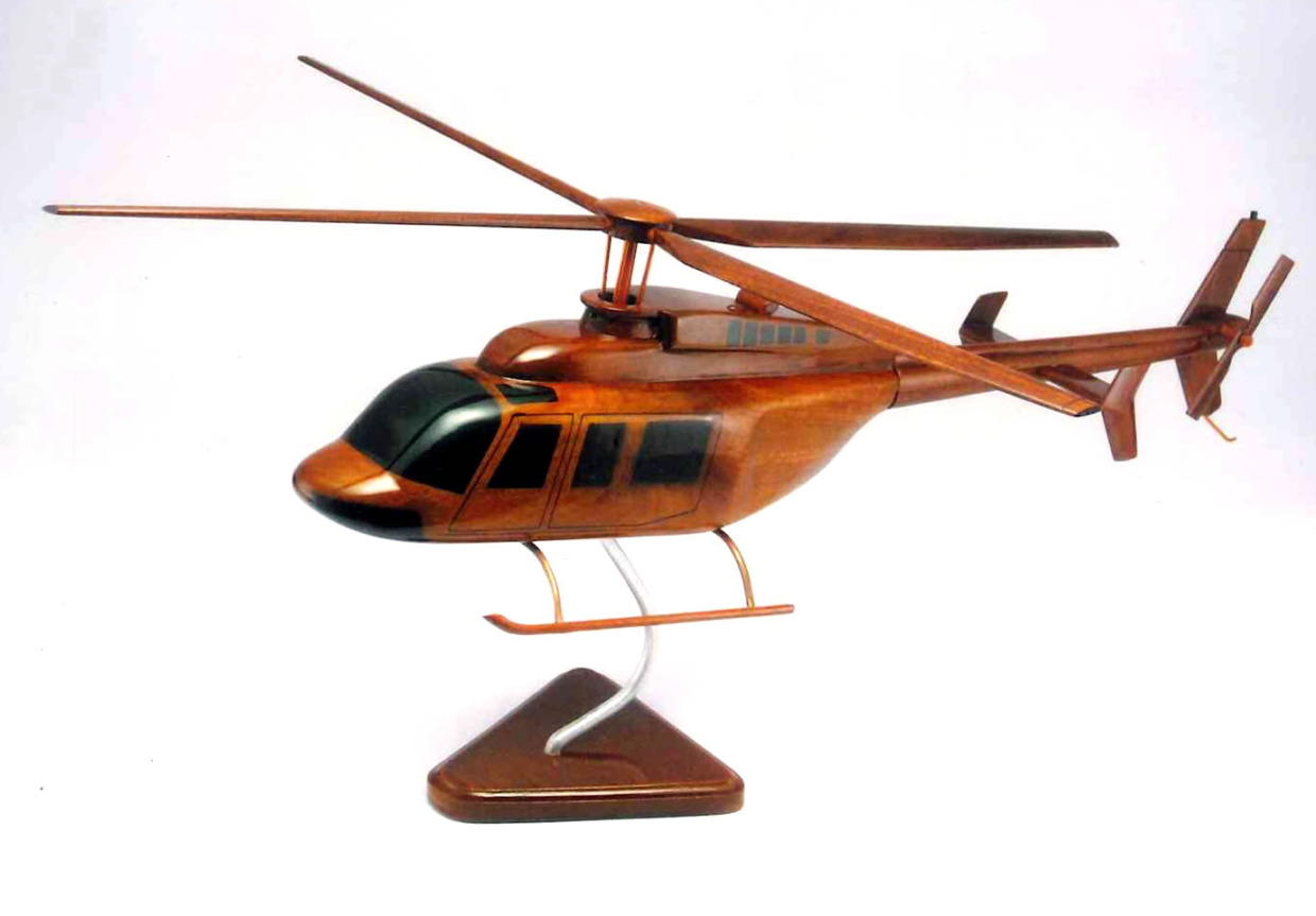 ベル・ヘリコプター社 ベル407　木製模型 （BELL 407）